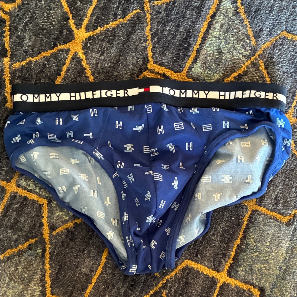 Tommy Hilfiger Navy Logo Pattern Briefs